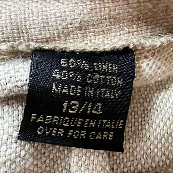 Vintage express linen floral print wrap skirt. Size 13/14 - Picture 7 of 8